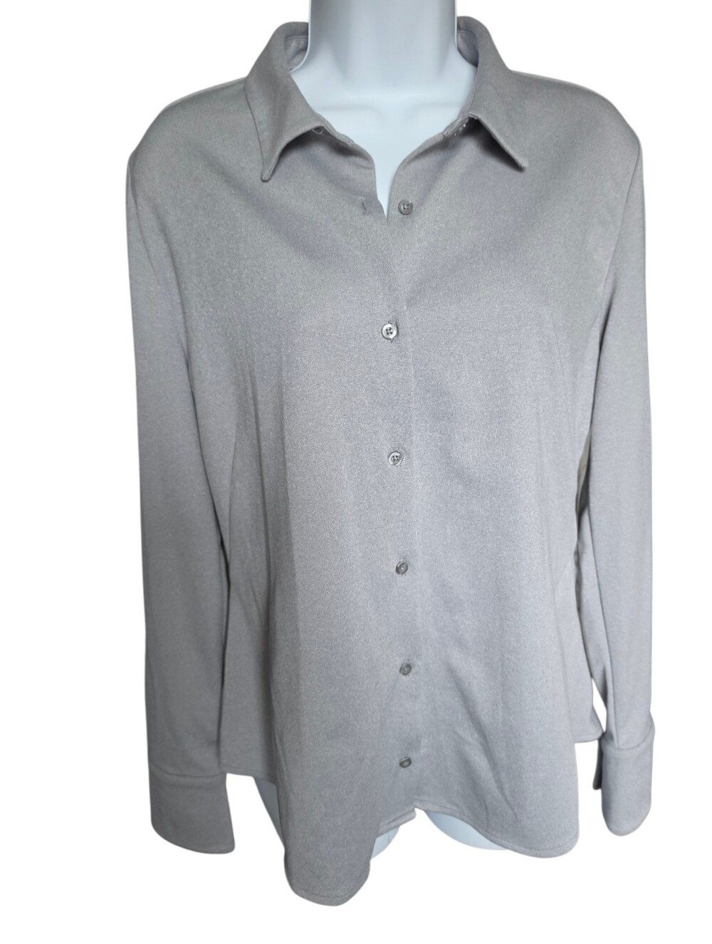 Ministry of Supply Women's Performance Button Down Shirt Gray Size M
